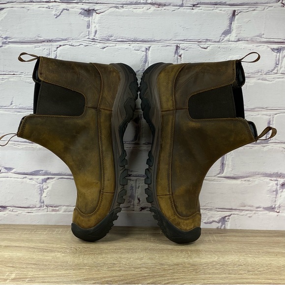 Keen Anchorage Brown Waterproof Leather Chelsea Hiking Boots - Picture 6 of 9